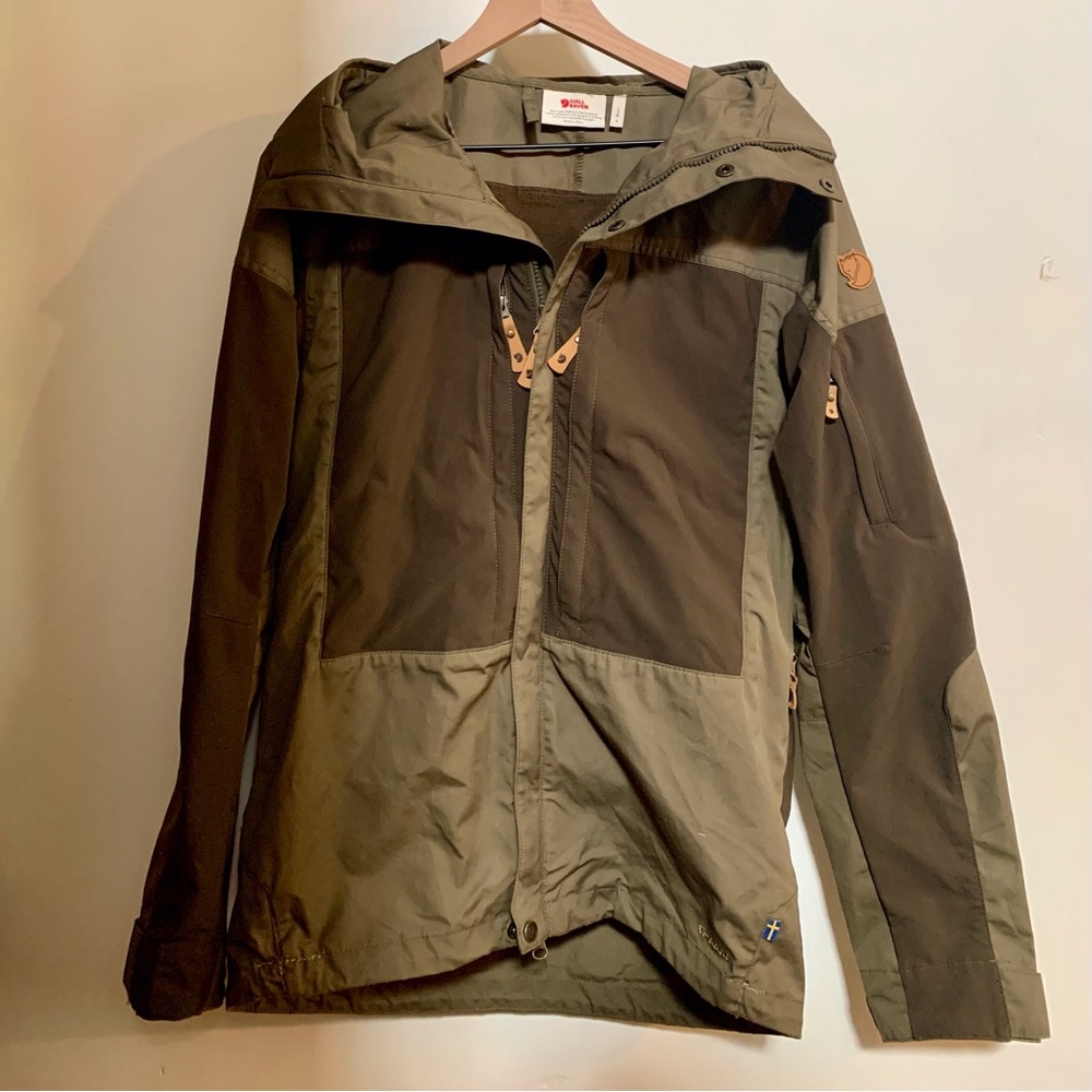 Fjallraven Keb G-1000 Greenland Canvas Jacket Hoodie Olive/Tarmac Men’s Small